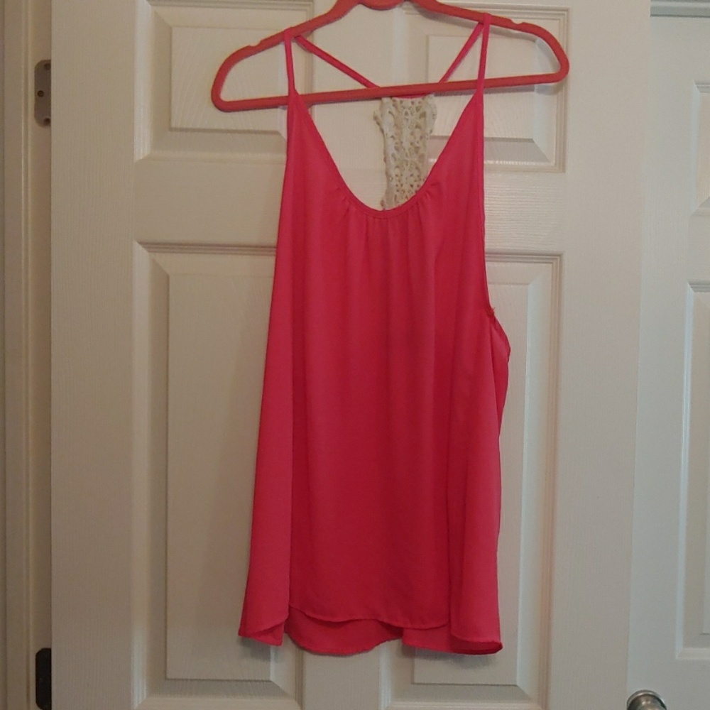 Spaghetti Lace Back Top